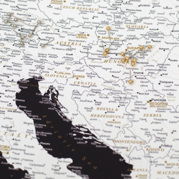 detailed european map pin board modern black 7eu