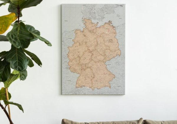 german map wall art vintage 4de