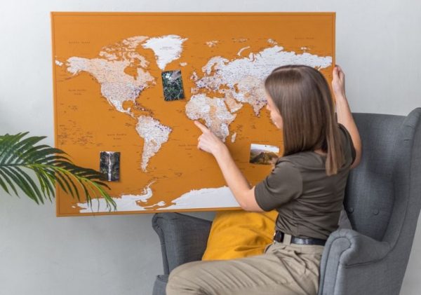 travel gift world map honey 30p