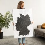 tripmap germany push pin map on canvas